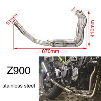 Motorno kolo celoten Sistem Za Kawasaki Z900 Z 900 2017-19 (Ne za Z900e Z900A2) Spremenjen Glušnika Cevi Izpušne Sredini Cevi zdrsne na