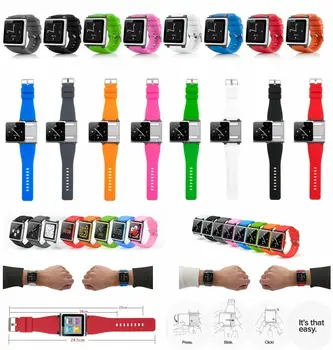 Multi-Touch Watch Band Komplet za Zapestje Pašček Zapestnica Za iPod Nano 6 6 6 g Silikonski Watch Trak Zapestni Trak