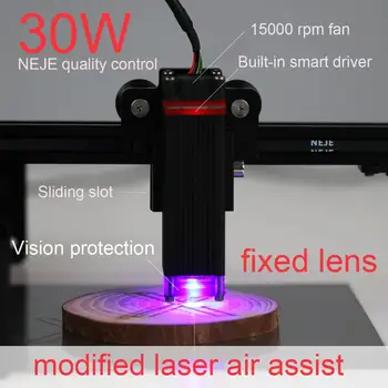 NEJE Master 2, 30W Laser Modul High Power Rezanje Modul s Fiksno Goriščno razdaljo Drsna za Master 2, Laserski rezalni Stroj