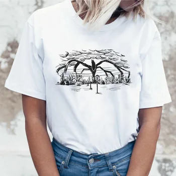 Neznanec Stvari T Shirt ulzzang ženske Priložnostne vrh tee majice majice t-shirt ženski femme oblačila Harajuku Smešno Film