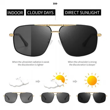 Night Vision Polarizirana Žarki Moških sončna Očala Klasičnih Razbarvanje Dan in Noč Vožnje Ribiška Očala sončna Očala UV400