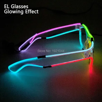 Nova Zasnova EL Žice Utripa Očala Pisane EL Neon Očala LED Očala Žareče Stranka Dobave Novost Darilo Sijaj sončna Očala