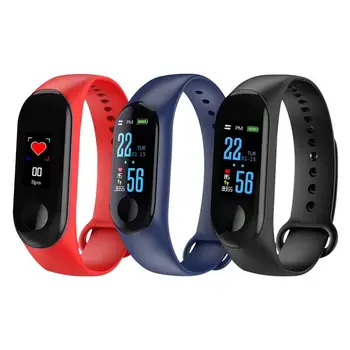 NOVI M3 Barvni Zaslon Smart Zapestnica Fitnes Tracker Srčni utrip, Krvni Tlak Monitor Nepremočljiva Šport Manšeta za Android iOS