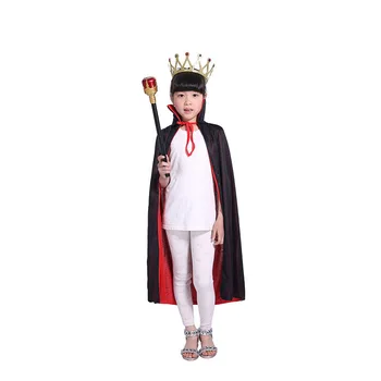 Odraslih Čarovnica Dolgo Črno Pelerine Kapuco Cape halloween kostumi za ženske, moške vampir Moške gotike strašno Fancy cosplay otroci, otroci