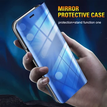 Ogledalo Flip Case Za Iphone 12 Pro Max Aifone Aifon 12 Mini 5.4 6.1 6.7 inch Magnetno Stojalo Hrbtni Pokrovček Telefona Coque Fundas