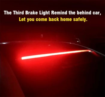 OKEEN Rdeče Tretja Zavorna luč led stop signal trak 100 cm avto dodatne zavorne luči 12V Prilagodljiv Zadnje Okno Varnost Opozorilo Lučka