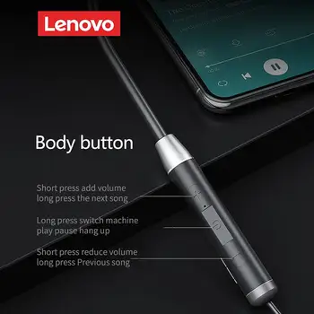 Original Lenovo HE08 Brezžične Slušalke 4-zvočnik za Šport Novo Bluetooth 5.0 Slušalke 9D Stereo HI-fi Kakovosti Zvoka, IPX5 Nepremočljiva