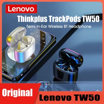Original Lenovo TW50 Brezžične Slušalke Bluetooth 5.0 Slušalke Zmanjšanje Hrupa Dual Stereo Bas Slušalka z Mikrofonom za Android/IOS