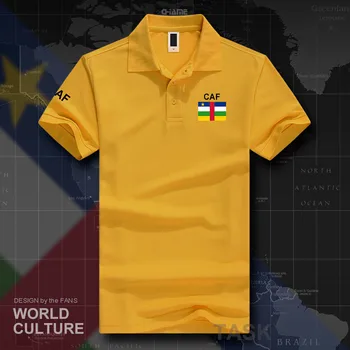 Osrednji Afriki CAF polo majice, moške, kratek rokav, bela blagovnih znamk, tiskani za državo 2019 bombaž narod ekipa zastavo nova moda