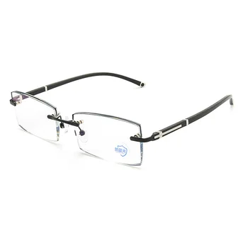 Očala Na Recept Črni Dekorativni Kamni Rimless Očala Za Kratkovidnost Okvir Očal Je Diamant Mens Očala Okvirji
