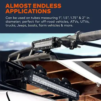 Par 25 mm-45mm Bar Cev Objemka Trmast LED Luči nametitev vodoravna palica za cevi objemke za ATV UTV in Tovornjaki