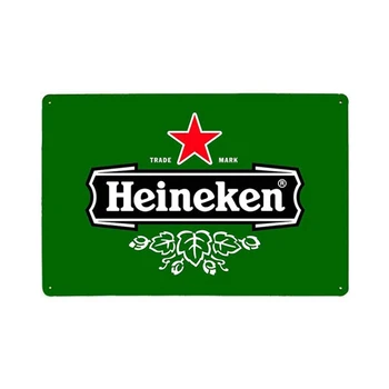 Pivo Kovinske Plošče, Kositer Prijavite Heineken Redkih Plakat Rusted Letnik Dekor Doma Bar Pub Garaža Steno Tin Prijavite Plakat Plošče 20x30 cm