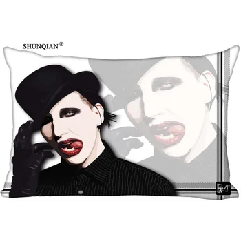 Po meri Marilyn Manson je Natisnjena Prevleke Dveh Straneh Domači Dnevni sobi blazine Pravokotne Svile Prevleke Več velikosti