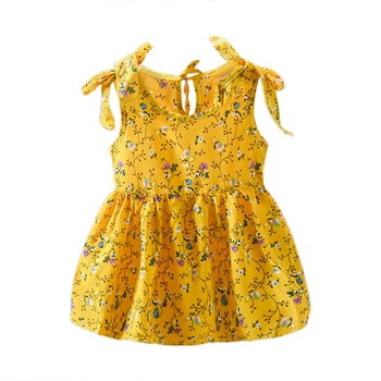 Poletje Baby Girl Oblačenja Trak Brez Rokavov Za Malčke Otroci Cvjetnim Tiskanja Obleke Ins Princesa Pageant Sundress Obleke