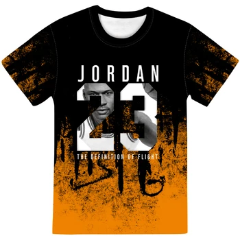 Poletje nov slog 3D Jordan 23 T-shirt moda za moške O-vratu prikrivanje T-shirt 23 tisk T-shirt hip-hop top priložnostne vrh XXS-6XL