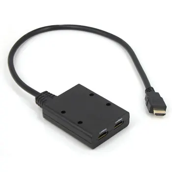 Polno 1080P HDMI Splitter 1X2 Pristanišča 50 CM HDMI 1.4 HDCP 3D Video Z 5 V/1A USB Power Adapter HDMI Ojačevalnik Razdelilno Kabelsko