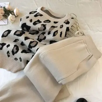 Priložnostne Obleko Ženska Majica Prevelik Leopard Hoodie Obleke Puloverju Priložnostne Žensk Trenirko Zimska Oblačila