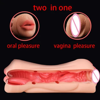 Realistična Vagina Moški Masturbator Ustne Votline Zanič Zrakoplova Pokal Pravi Muco Sexo Intimno Globoko Grlo Dvojna Luknja Sex Igrača za Moške