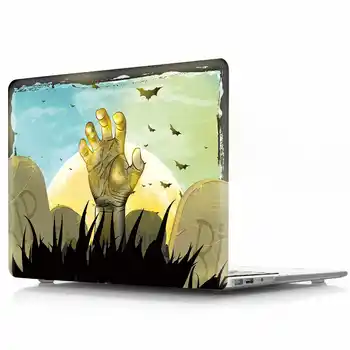 Risanka Black Lobanje Coque za Macbook Pro Retina 12 13 15 Laptop Primeru A1534 A1502 A1398 Risanka Halloween Trdi PVC Pokrov