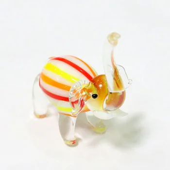 Ročno Murano Stekla Slon Figurice Sobi Doma Namizje Božični Okraski, Okraski Miniaturni Podeželja Slog Živali Kip