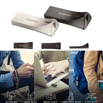 SAMSUNG USB Flash Disk 16GB 32GB 64GB 128GB 256GB USB 3.1 Kovine Mini Pen Drive Pendrive Memory Stick Naprave za Shranjevanje, U Disk