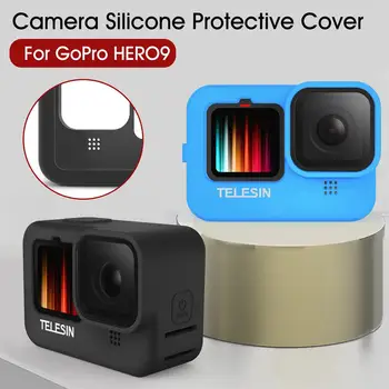 Silikonsko Ohišje Objektiva Kritje Za GoPro Hero 9 Zaščitno Ohišje Lupino Okvir Za GoPro Hero9 Delovanje Fotoaparata Dodatki