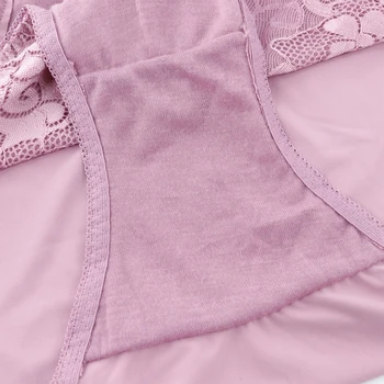 Softrhyme Cvetlični Čipke Spodnje hlače za Ženske Plus Velikost L XL XXL XXXL 4XL 5XL Barva Hlačnic Ženski Ultra Tanek Udobje, spodnje Perilo