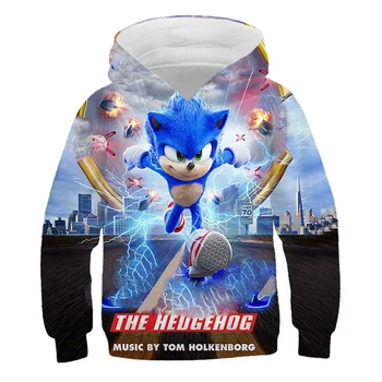 Sonic Hedgehog otroški Sweatshirts 4 Do 14 Let Fantje Oblačila, Teen Dekleta hoodies Otroška Oblačila Dekleta Oversize Sama Vrhovi