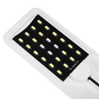 Super Slim LED Luči Akvarij Rastline Rastejo Razsvetljavo Ustvarjalne Clip-on Svetilko z EU Vtič (Modra Bela Svetloba)