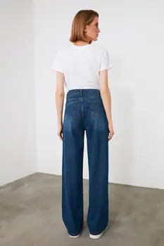 Trendyol Naguban Visok Pas Širok Noge Jeans TWOAW21JE0526