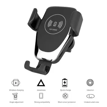 USB Avto Hitro Qi Brezžični Polnilnik izstopu Zraka Držalo Za Xiaomi IPhone Mobilni Telefon Polnjenje Veliko Roko,-brezplačen Klic Anti-spolzki