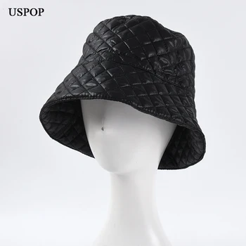 USPOP 2020 Vedro klobuki zimske ženske klobuki diamond mrežo ravno klobuki Navzdol bombaž debel toplo ravno klobuki