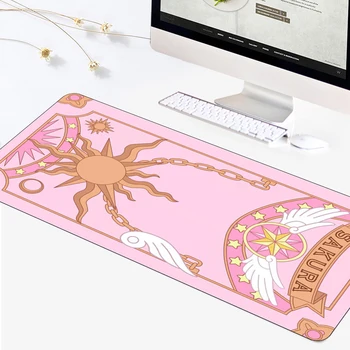 Velika Anime Roza Clow Kartico Mousepad Igralec Srčkan Kawaii XL Gume Gaming Mouse Pad Otaku Zaklepanje Rob Laptop Notebook Desk Mat