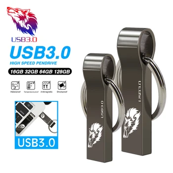 Visoka Kakovost 128GB pendrive kovinski USB flash drive 3.0 Pen Drive 8 g 16 G 32GB 64GB cle pomnilniški ključek usb pendrive 256gb flash disk