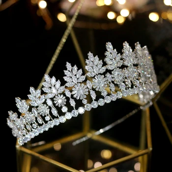 Visoka kakovost poročni dodatki za lase sijoče kristalno poroko tiara nevesta Evropski las band Tiaras krono