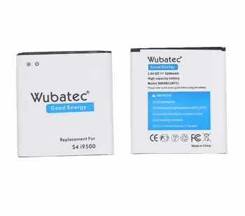 Wubatec 2x 5200mAh S4 NFC Razširjene Baterije Za Samsung Galaxy S 4 I9500 SIV I9502 I9505 I9508 I9507V R970 i545 i337 i959