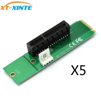 XT-XINTE za NGFF M2 M. 2 PCI-E 4x 1x Reža za Kartico Riser Adapter Moški-Ženska PCIE Množitelj Za BTC Rudar Rudarski Stroj