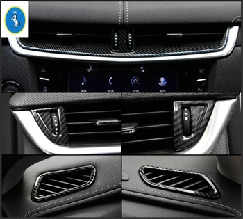 Yimaautotrims Auto Accessory nadzorno ploščo klimatske naprave Izhodni Prezračevalni Cover Prevleko iz Ogljikovih Vlaken ABS, Primerni Za Cadillac XTS - 2019