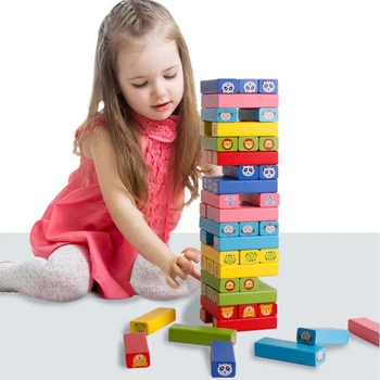 Zlaganje Stolp Stavbe, Bloki, Igrače Domino Gimnastika Blok Izobraževalne Igre Družinsko Vez Igra