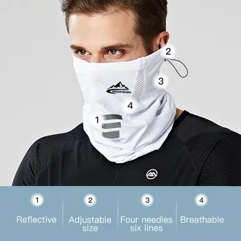Športih na prostem, Poletni Kolesarski Masko Šal Uv Zaščito Pokrivala Ledu Svile Dihanje Kolo Masko za Moške, ki Teče Kolesarska Ruta