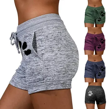 Ženske eksplozivnih športne hlače v modni natisnjeni hitro sušenje priložnostne športne hlače čipke elastična barva hlače шорты 40*